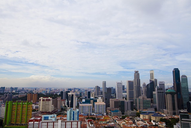 Singapore, Bybillede, Skyline, By, Asien