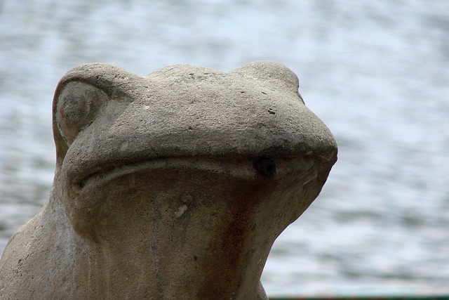 Frø, Springvand, Skulptur, Sandsten