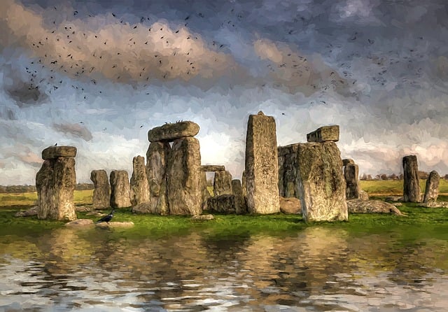 Free england stonehenge ancient illustration