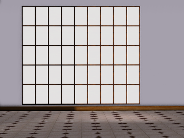 Free space room big window illustration