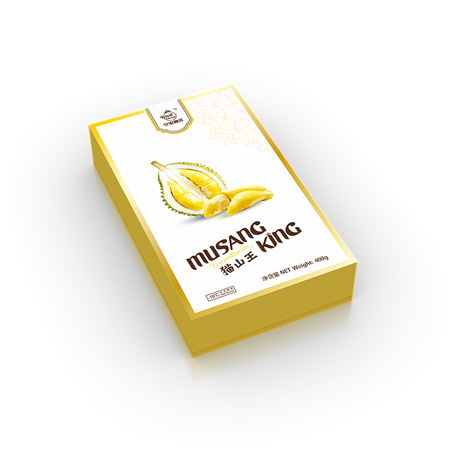 Free musang king durian package illustration