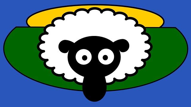 Free Sheep Blue illustration and picture