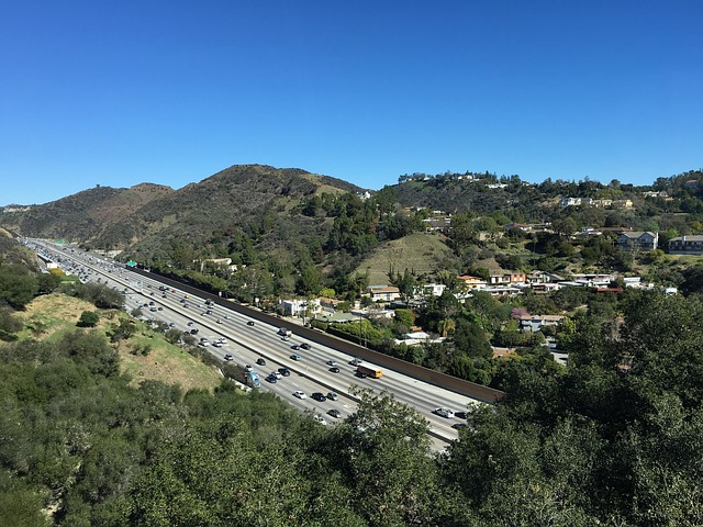 Los Angeles, Kalifornie, Dálnice, Auta