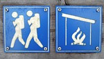character, sign, camp