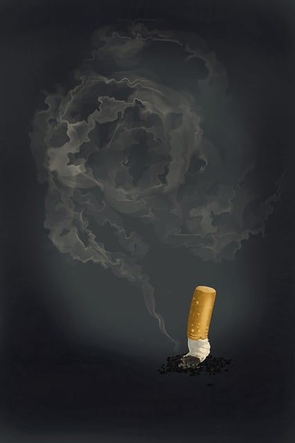 Free cigarette smoking bad habit illustration