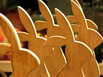 easter bunny, decoration, wood