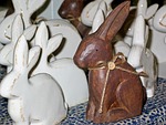 easter bunny, decoration, wood