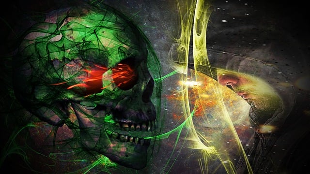 Free skull man fear illustration