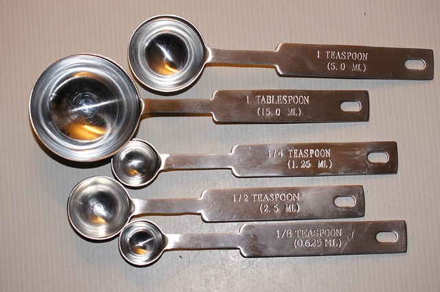 Måleskeer, Madlavning, Bagning