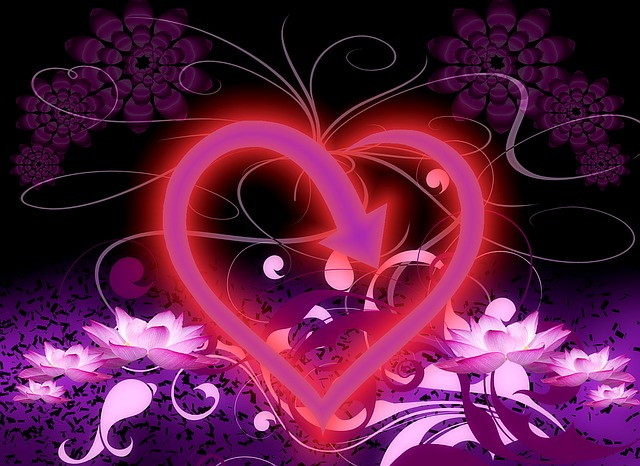 Free heart abstract background illustration