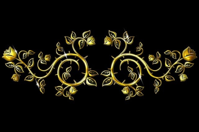Free ornament rose flower illustration
