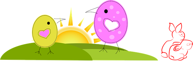 Free easter holidays chicken illustration