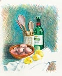still life, pencil sketch, drawing