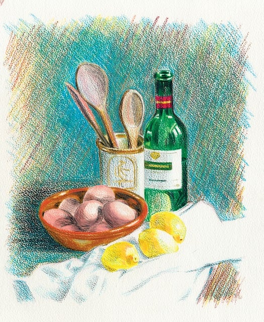 Free still life pencil sketch drawing illustration