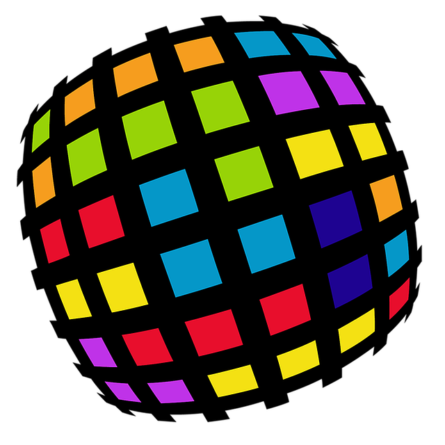 Free Multi-Colored Rubics Cube illustration and picture
