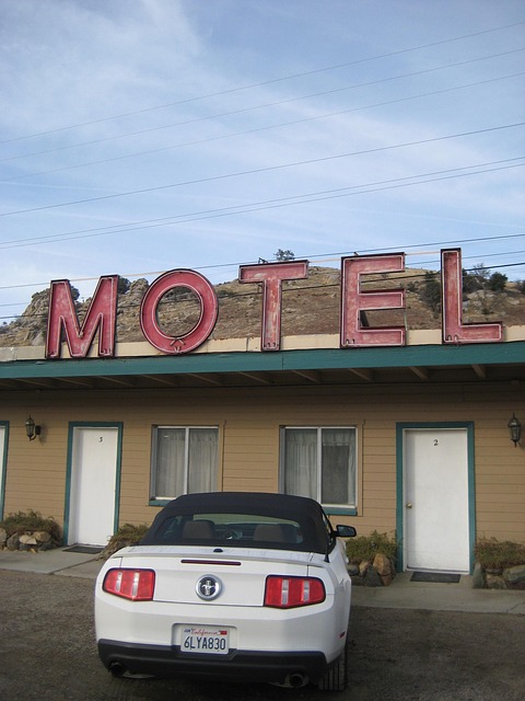 Motel, Bil, Mustang, Ørken