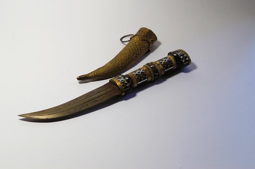 Cuchillo, Kukri, Oriental, Hecho A Mano