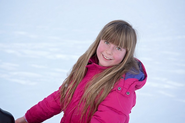 girl, winter, snow, outdoors, nature, fresh air