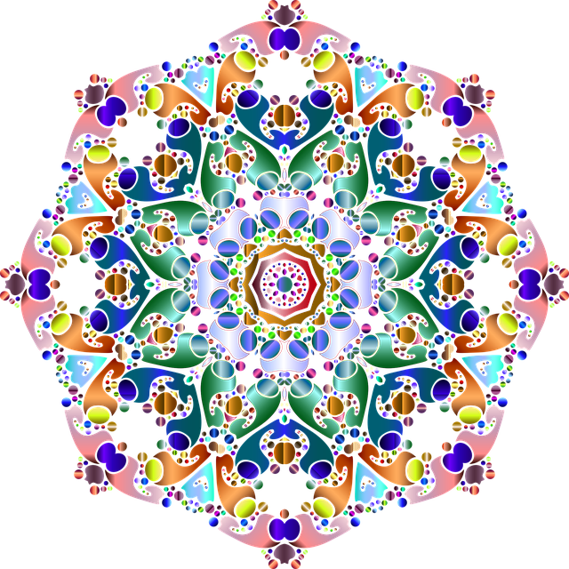 Free hexagonal star colorful vector