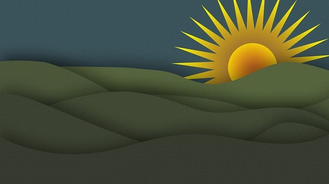 Free hope bright landscape illustration