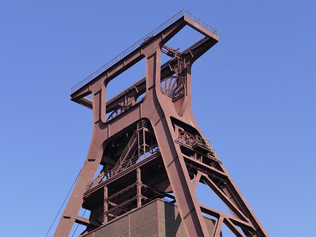Zeche, Zollverein, Essen, Förderturm