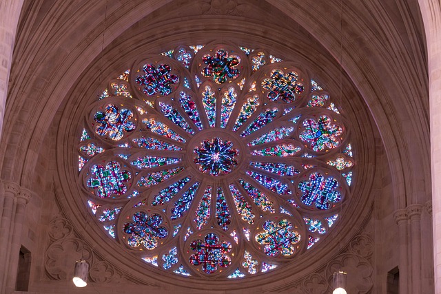 Free Stained Glass Washington Cathedral photo and picture