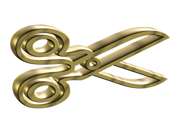 Free scissors gold 3d illustration
