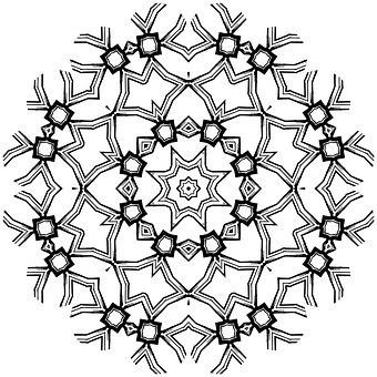 Free Mandala Adult Coloring illustration and picture