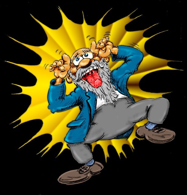 Free senior old pensioners illustration