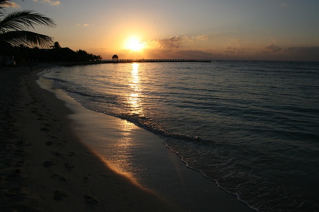 Sonnenuntergang, Strand, Abendhimmel