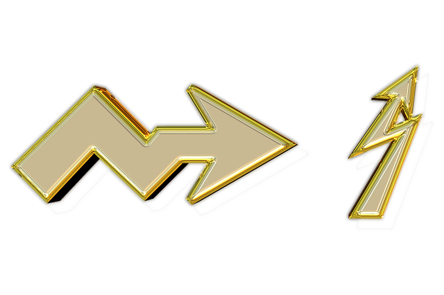Free arrow gold gold plated illustration