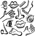 anatomy, icons, shapes