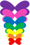 rainbow, colors, heart