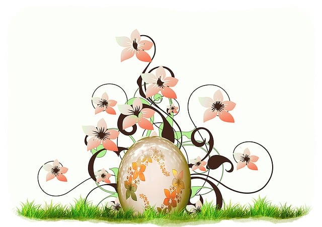 Free swirl easter easter egg illustration