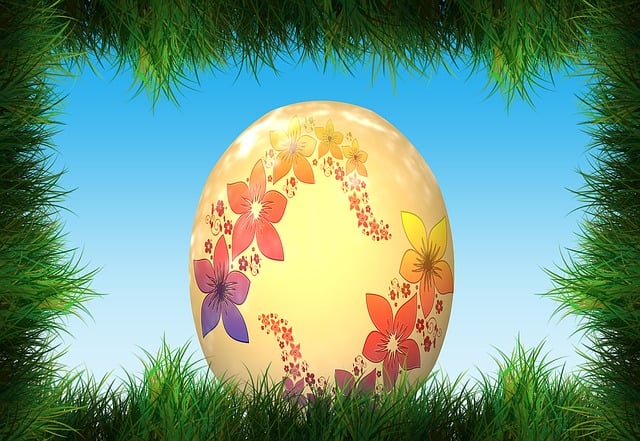 Free swirl easter easter egg illustration
