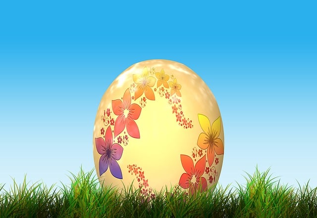 Free swirl easter easter egg illustration