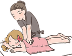massage, este, relax