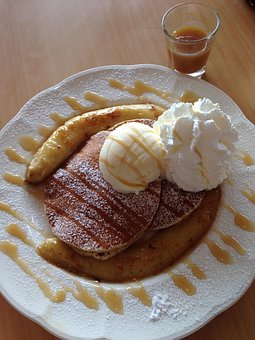 Pancake, Banana, Pancake Banana Caramel