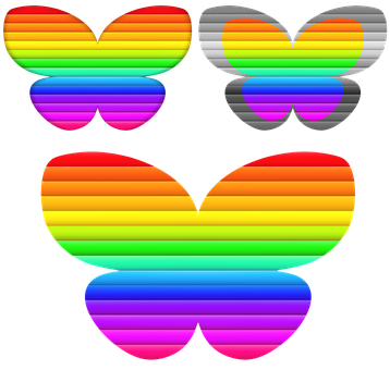 Fluturi, Culoare, Colorat, Gradient