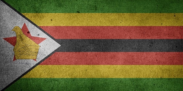 Zimbabwe, Flagge, Grunge, Afrika