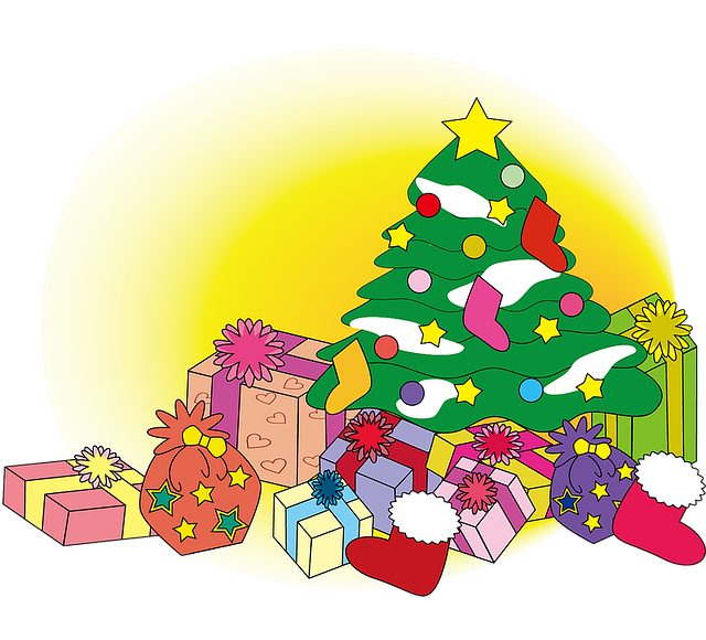 Free christmas winter tree illustration