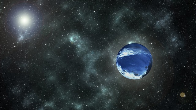 Free space stars planet illustration