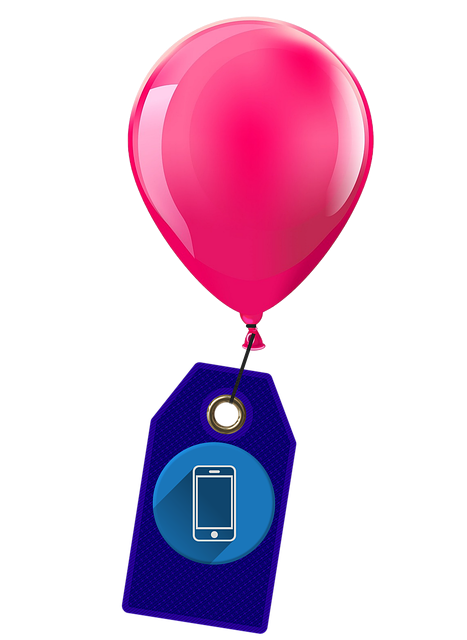 Free balloon sign mobile illustration