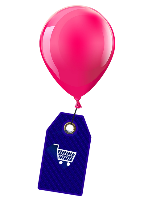 Free balloon sign shopping venture illustration