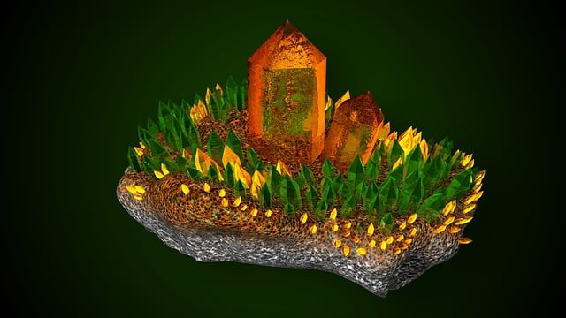 Free crystal mineral gemstone illustration