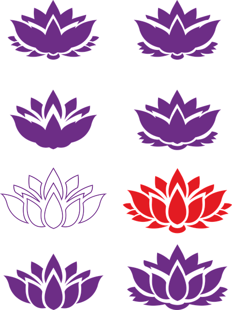 Free lotto flower buddhism illustration