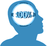 head, circle, one hundred