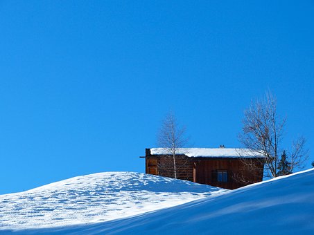 Vinter, Snø, Fjell, Alpene, Montafon