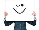woman, smiley, emoticon