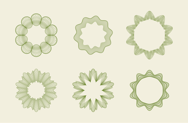 Download free HD stock image of Guilloche Border Free guilloche border rosette vector